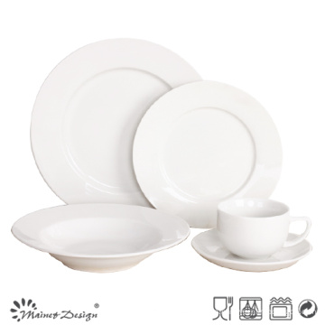 20PCS Hotel Super weißes Porzellan Dinner Set